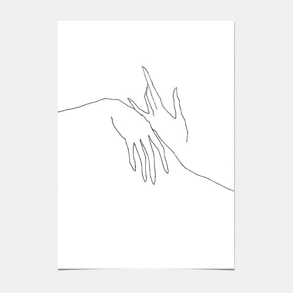 Kunstplakat - Hände zusammen - 03