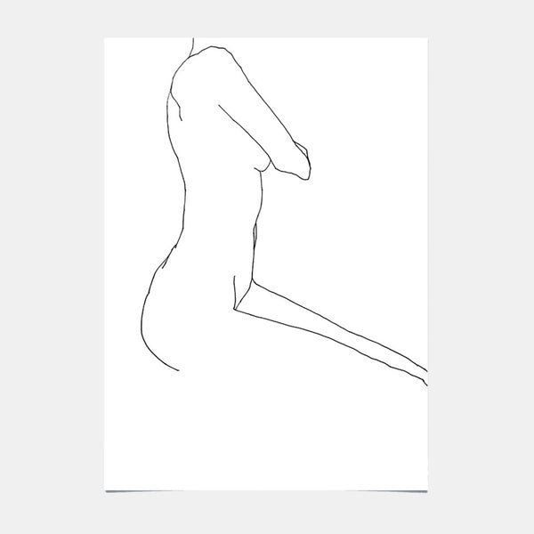 Kunstplakat - Sitzende Frau 04