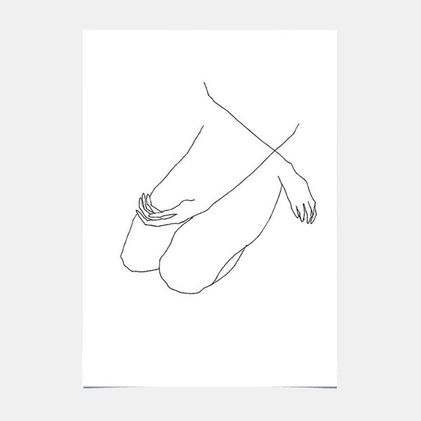 Kunstplakat - Sitzende Frau 02