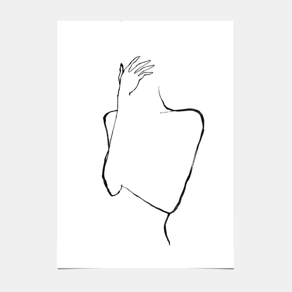 Kunstposter - Frau denkt 01