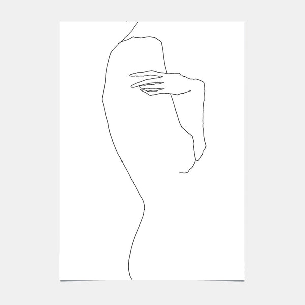 Kunstposter - Frau denkt 04