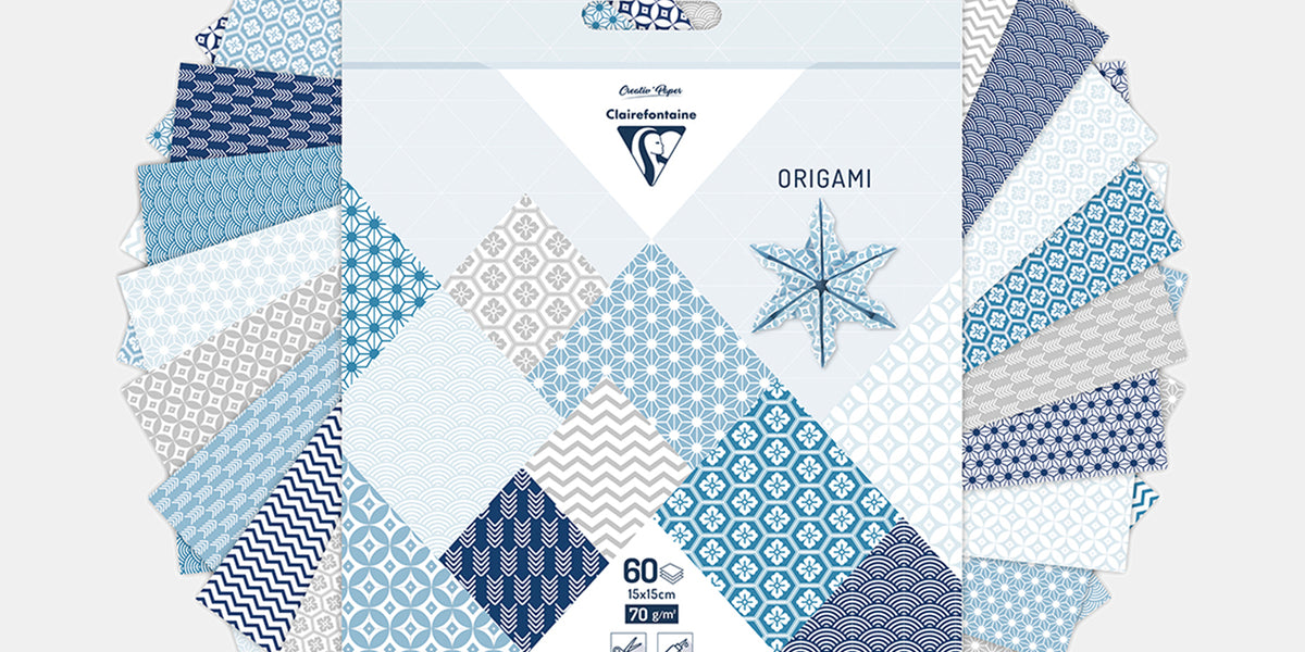 Sourcing Map 25 Feuilles Papier Origami Double Face Clair Bleu 15 X 15