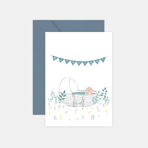 Congratulations Card - Birth Cradle