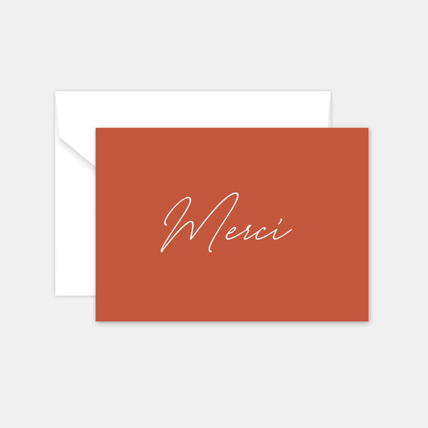 Thank You Card - Terracotta Calligraphy