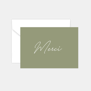 Thank You Card - Olive Calligraphy