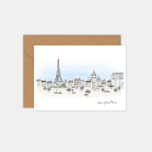 Card to say a word - Paris watercolor