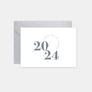 Contemporary silver greeting card