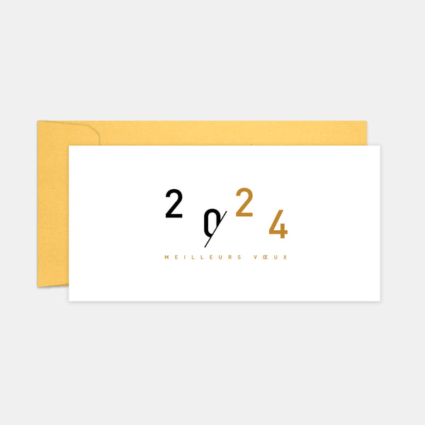 Carte de voeux personnalisée Slash or