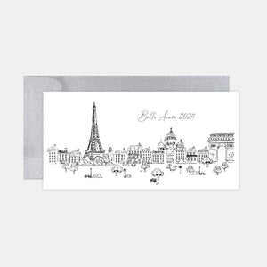 Paris black greeting card