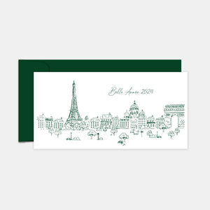Personalized Paris cactus greeting card