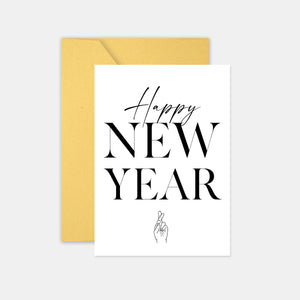 Carte de voeux personnalisée Fingers crossed