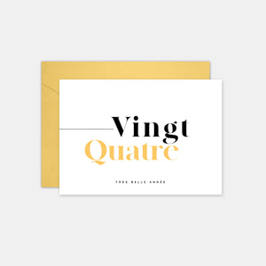 1 line gold greeting card