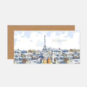 Carte de voeux toits de Paris