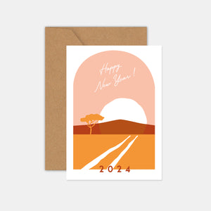 Sunset greeting card