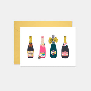Champagne greeting card