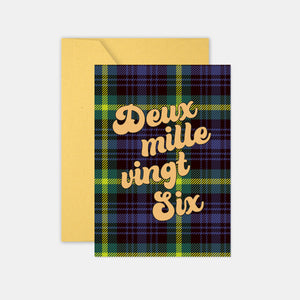 Carte de voeux personnalisée Tartan