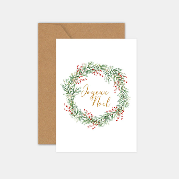 Christmas wreath card