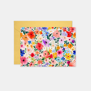 Carte de voeux personnalisée Jardin de couleurs