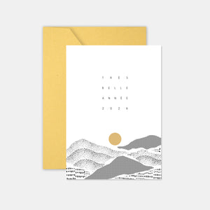 Carte de voeux horizon doré