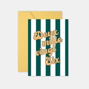 Carte de voeux personnalisée lignes