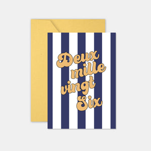 Carte de voeux lignes bleus