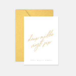 Carte de voeux personnalisée manuscrite