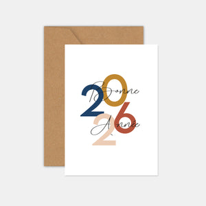 Carte de voeux personnalisée couleurs