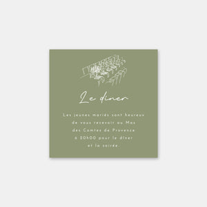 Carton invitation de mariage belle demeure