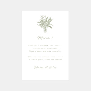 Beautiful home wedding thank you card