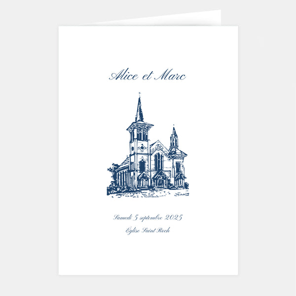 Classic church wedding booklet