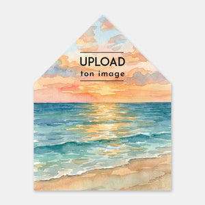 Doublure enveloppe mon paysage aquarelle