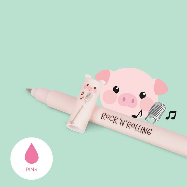 Set of 2 erasable gel ink pens - Chick and Rabbit