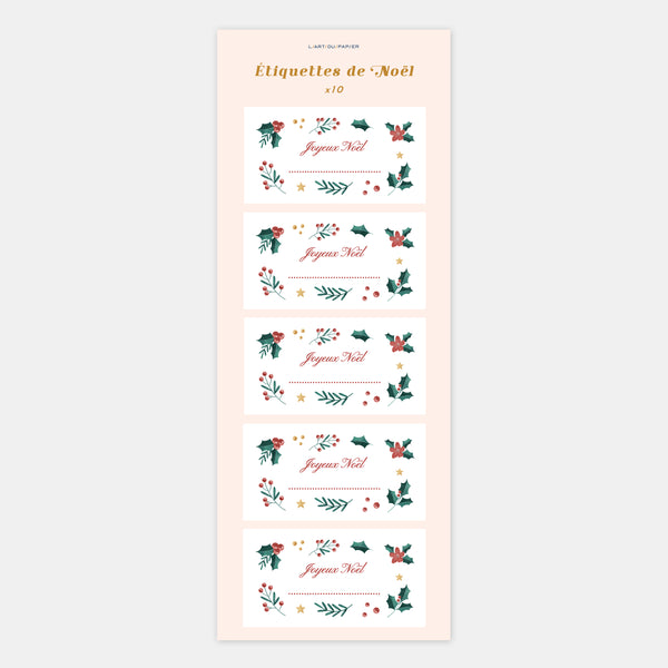 Weihnachtsmann-Aufkleberetiketten – 10 Stück