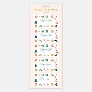 Les étiquettes autocollantes du Père Noël - 10ex