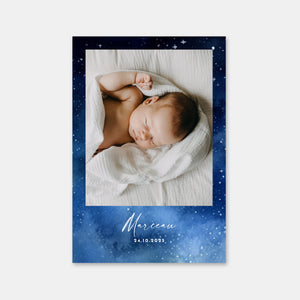 Starry night birth announcement