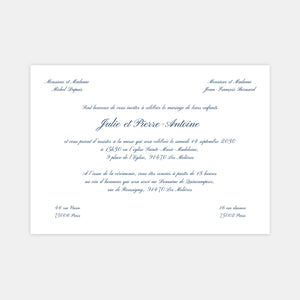 Faire-part de mariage classique paysage
