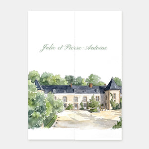 Hochzeitskarte Gutshof Quincampoix