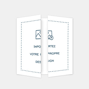 Carte carrée triptyque 140x290 mm à personnaliser