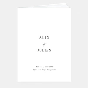 Livret de mariage moderne discrétion - 8 pages + couverture
