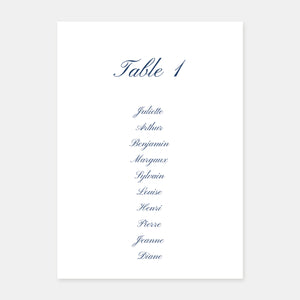 Juliet's crown wedding table plan - 5ex