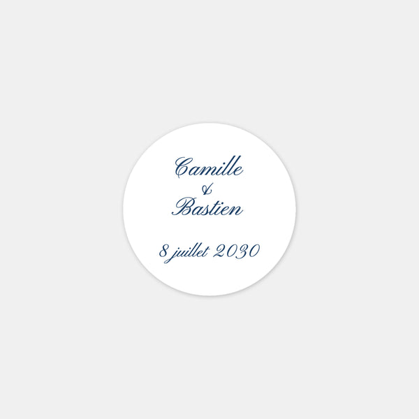 Classic personalized wedding stickers