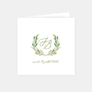 Hochzeitseinladungsmonogrammlaub