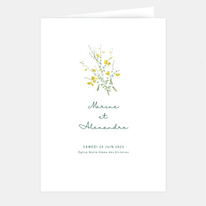 Livret de mariage brin de fleurs sauvages