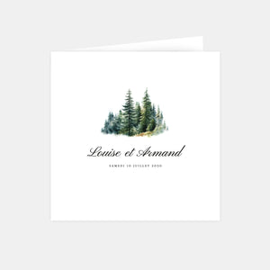Classic mountain wedding invitation
