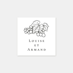 Personalized vines wedding stamp