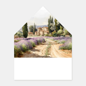 Provence-Aquarell-Umschlagliner – 50 Stück