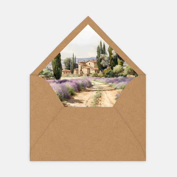 Doublure enveloppe Provence aquarelle - 50ex