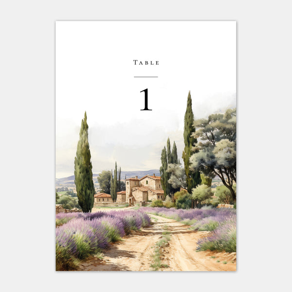 Provence watercolor wedding table brand - 5ex