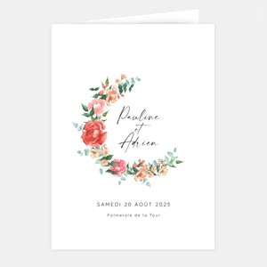 Livret de mariage bouquet aquarelle