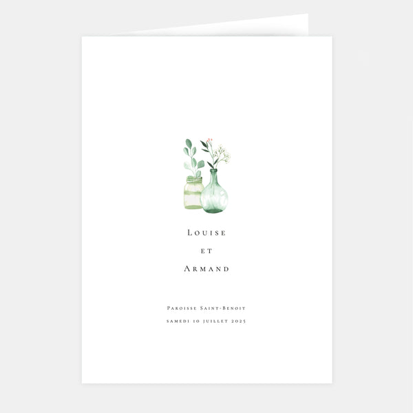 Livret de mariage champêtre chic aquarelle